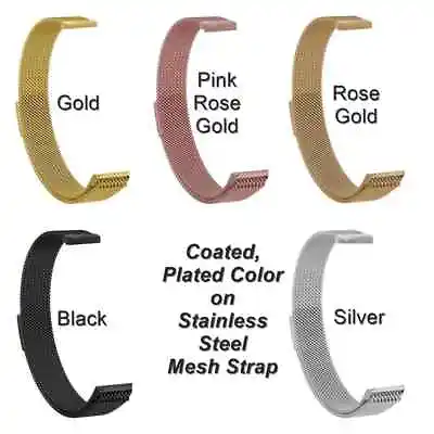 $42.76 • Buy Modern Adjustable Milanese Loop Metal Mesh Band Strap For Fitbit Charge 5 4 3 2