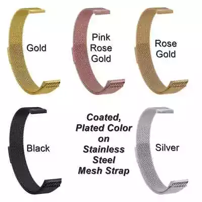 $55.77 • Buy Modern Adjustable Milanese Loop Metal Mesh Band Strap For Fitbit Charge 5 4 3 2