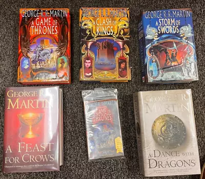 A Game Of Thrones~ George R.r. Martin~all 5 Books Plus Signed Preview • $4500