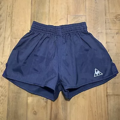 LE COQ SPORTIF SPRINTER SHORTS RUNNING RETRO POLYCOTTON VINTAGE 80s FOOTBALL XS • £29.95