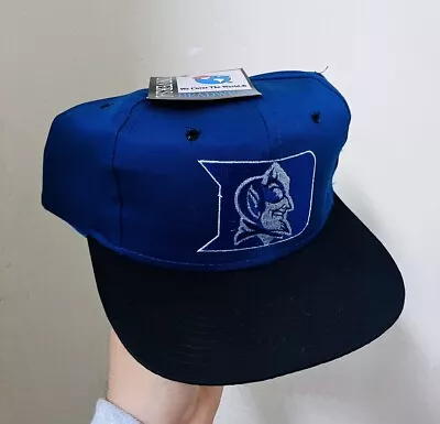 Duke Blue Devils Hat Vintage 90's Back Script Snapback Cap • $39.99