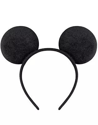 Mickey Ears For Boy Headband Disneyland EXTRA BIG 4 INCHES Ears Man Black Ears  • $9.99