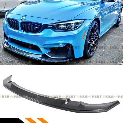 For 15-19 BMW F80 M3 F82 F83 M4 GTS Style Carbon Fiber Front Bumper Lip Splitter • $309.99