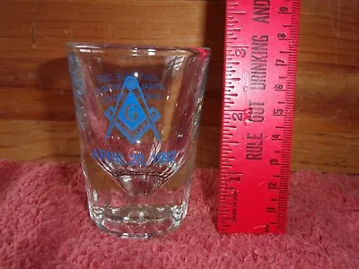Vintage Shot Glass 1992 Joint Table Lodge Free Mason Jerusalem 49 Harmony 67 • $13.67