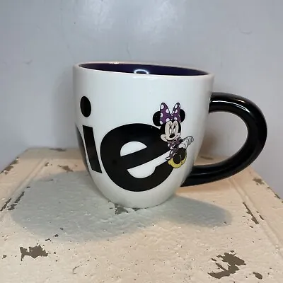 Disney Parks Minnie Mouse Spell Out Purple 20 Oz Coffee Chocolate Cup Mug • $12