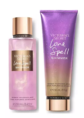Victorias Secret Fragrance Love Spell Shimmer Body Mist & Lotion Perfume • $49.95