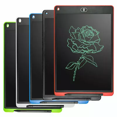 12  Electronic Digital LCD Writing Tablet Drawing Board Graphics Kids Gifts Toy • £4.99