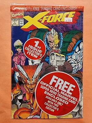 X-FORCE #1 (1991) Sealed In Polybag With CABLE Card Marvel Comics • $1.50