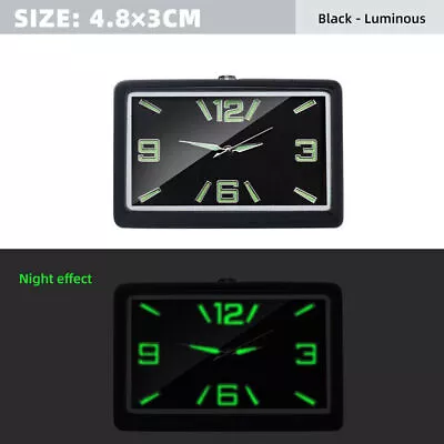 Luminous Black Clock Quartz Analog Watch Stick On Clock Car Interior Accessories • $5.20