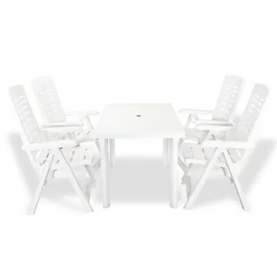 $473.95 • Buy 5pcs Outdoor Dining Set Weather Resistant Garden Patio Furniture Durable Plastic