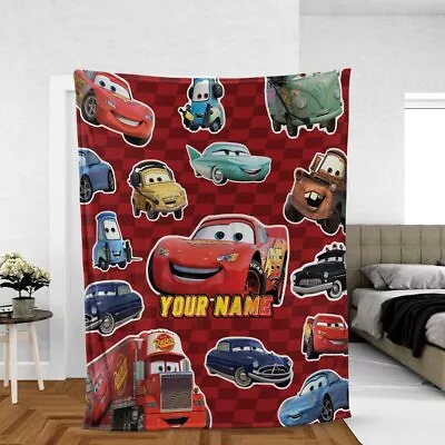 Personalized Lightning Mcqueen Cars And Friends Kid Blanket Mcqueen Bedding Set • $102.99