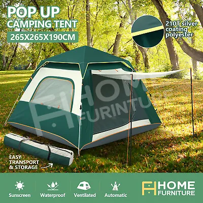 $99.50 • Buy Pop Up Camping Tent 5 Person Beach Instant Shelter Dome Shade Outdoor Hiking
