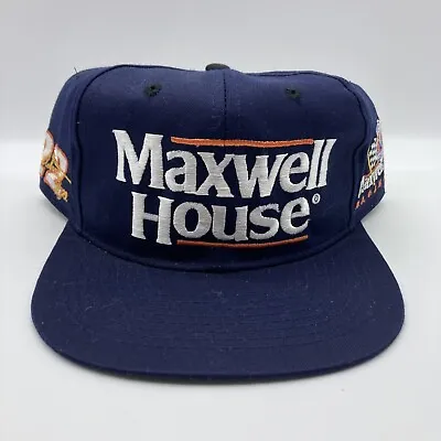 VTG Maxwell House Coffee Logo Snapback Trucker Hat Racing Cap • $19.95