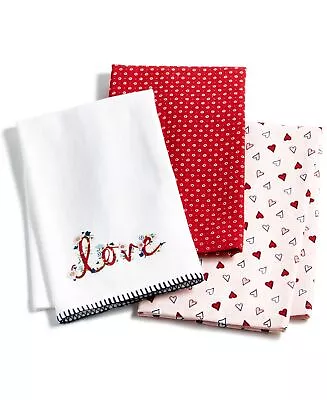 Martha Stewart Collection Valentine’s Day Kitchen Towels Set Of 3 Multi • $23.90