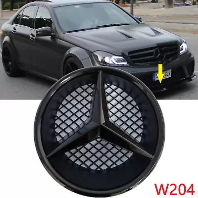 For 2008 2009-2013 Mercedes Benz W204 C300 Front Grille Star Emblem Black Logo • $22.75