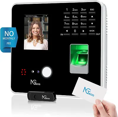 (OpenBox) NGTeco Face Finger RFID Password 4-in-1 Auto Calculate Hours • $141.09