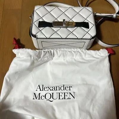 ALEXANDER McQUEEN Women's Quilted Design Shoulder Bag White Leather USED • $330.39