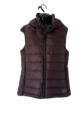 NEW Superdry Burgundy Core Luxe Gilet Light Padded Size Large Uk 14new With Tags • $96.72