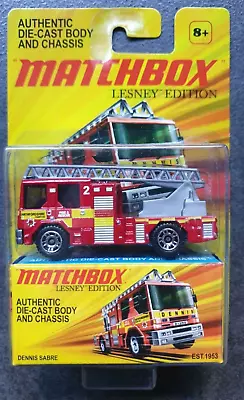 2011 Matchbox Lesney Edition Dennis Sabre Fire Truck RED Hathfordshire UK • $19.28