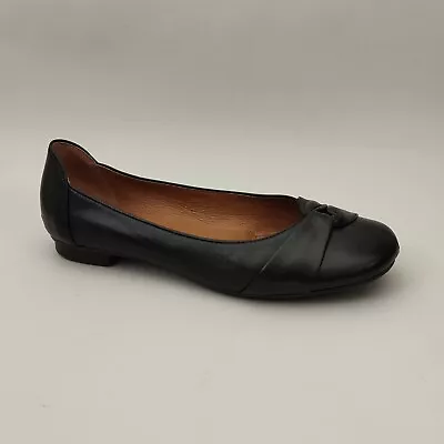 Gabor Ballet Pumps Black Womens 5 Leather Ballerina Flats Slip On Shoes Comfort • £29.99