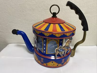 Kamenstein MKI World Motion Carousel Steam Drive Teapot Metal Kettle Works!!! • $189.99