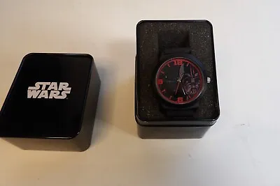 NEW Disney Star Wars Watch  W/Tin Case Accutime Lucasfilm -BIG FACE • $29.99