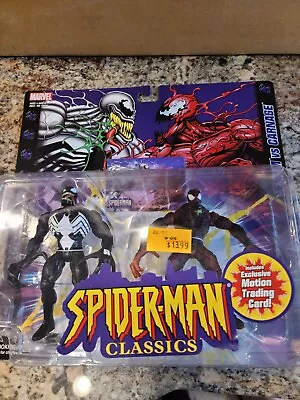 Spider-Man Classic Venom Vs Carnage 2001 Action Figure Set Marvel Toybiz RARE! • $40