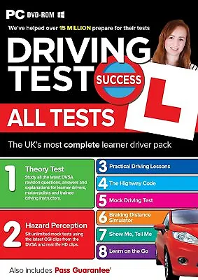 £6.45 • Buy 2022 Driving Theory Test Success All Tests And Hazard Perception PC DVD Rom