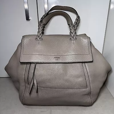 TORY BURCH Half Moon Leather Handbag Satchel Bag  #33953 • $50