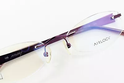 AIRLOCK SHATTERED 201 505 Plum Purple Mosaic 50-18-135 Rimless Frames O429 • $24.99