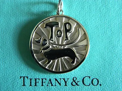 NIB Tiffany & Co Top Dog Dachshund Coin Charm 4 Bracelet Pendant Sterling Silver • $448