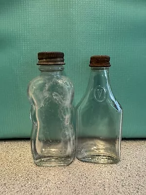 Vintage Small Glass Bottle Lot Esquire Lano Wax • $0.99