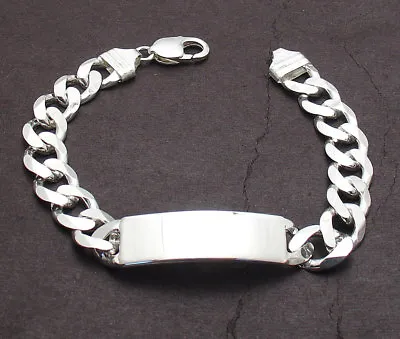 9  Mens 11mm Solid Miami Cuban Curb Chain ID Bracelet Real 925 Sterling Silver  • $153.30