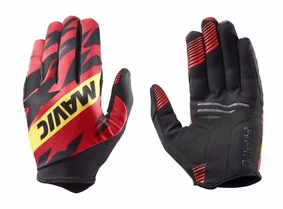 Mavic Deemax Pro Road Glove - Fiery Red-Black • $41.97