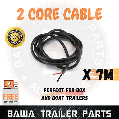 7M X 2 Core Cable Wire Lights Wiring LED Caravan Trailer Truck Boat Automotive • $22.95