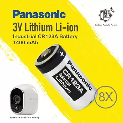 8x Panasonic CR123A Battery 4 Netgear Arlo 3 Security WireFree Camera VMS3330 • $25.59