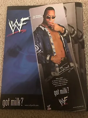 Vintage 2000 THE ROCK GOT MILK? Poster Print Ad WWF DWAYNE JOHNSON WWE RARE • $7.99