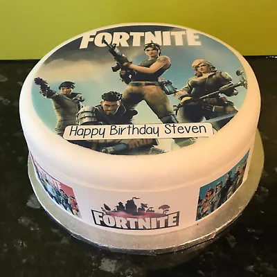 Fortnite Pre-cut Edible Icing Cake Topper OR Ribbon 03 - Easy To Use • £5.45