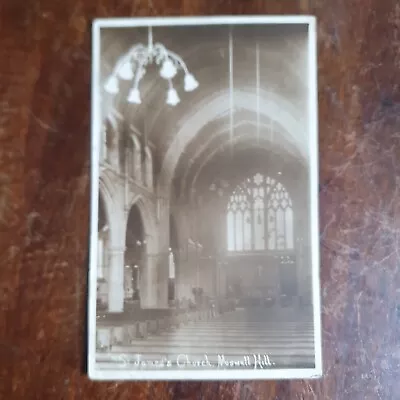 St. James Church Muswell Hill. Interior. D. A. Whitehead PC Posted 1935. • £7.95