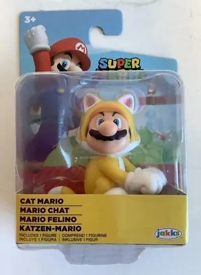 NEW Jakks Pacific 91424 World Of Nintendo 2.5  Super Mario CAT MARIO Mini-Figure • $12.30