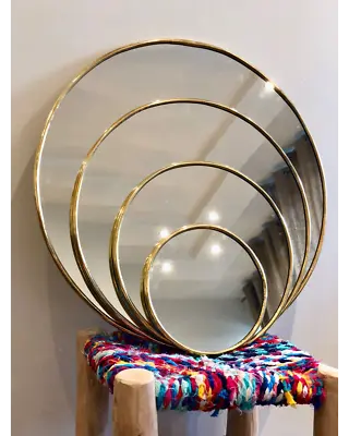 Round Mirror  Handmade Moroccan Mirror Nursery Decor Wall Decor • $68