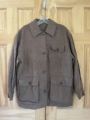 J. Crew Brown Tweed Wool Blend Jacket Small EUC Vintage • $79