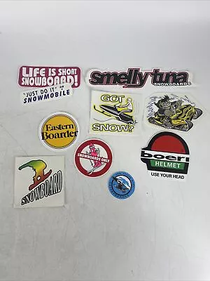 LOT OF 10 Assorted Vintage Snowboard Snowboarding Stickers NEW OLD STOCK (52) • $12.32