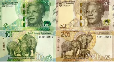 South Africa Set 2 Pcs 10 20 Rand 2023 P 148 149 New Family Design UNC • $4.99