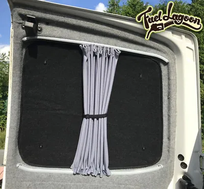£29.99 • Buy VW T5 T6 Thermal Barn Door Screen 2 Deluxe Silver Window Black Out Blind Curtain