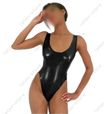101 Latex Rubber Gummi Leotard Swimsuit Halter Customized Baywatch 0.7mm Catsuit • $108.90
