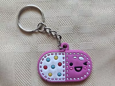 Kawaii Happy Pill Rubber Keychain • $5.29