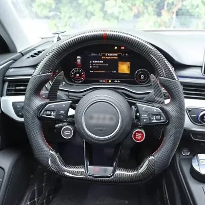 NEW Carbon Fiber Leather Steering Wheel For Audi RS R8 TTS A3 A4 S3 S4 RS3 Q2 Q5 • $1459.24