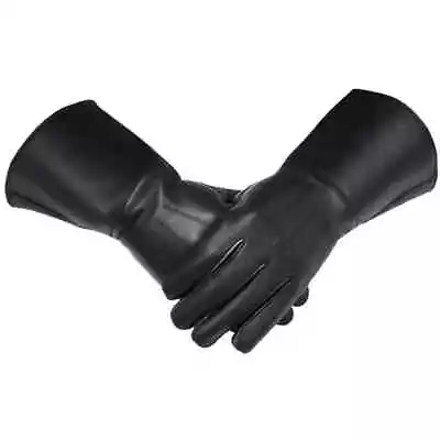 Masonic Gauntlet - Black Piper Drummer Leather Masonic Gloves • $35