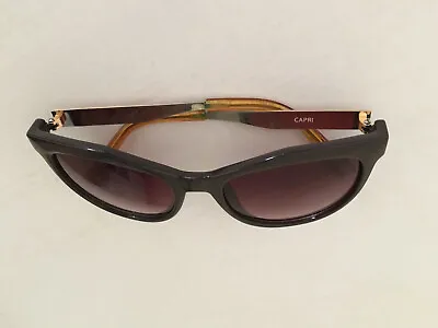 Versace Capri V1969 ITALIA Women Sunglasses Black Frame Wine Gradient Lens Rare • $49